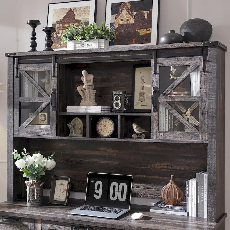 Étagère de bureau style ferme de 42 pouces