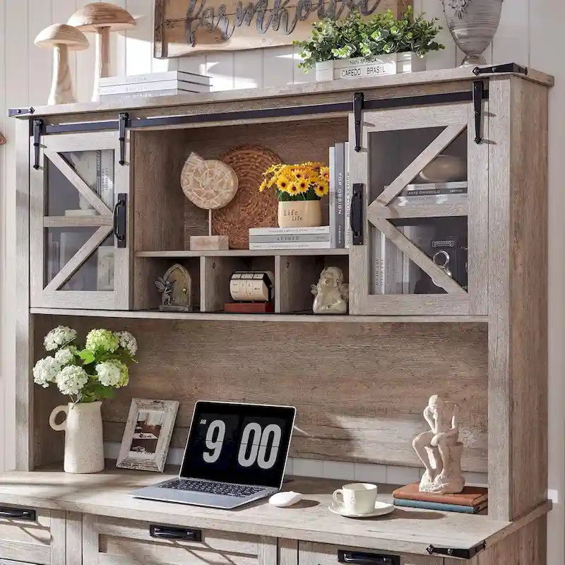 Étagère de bureau style ferme de 42 pouces