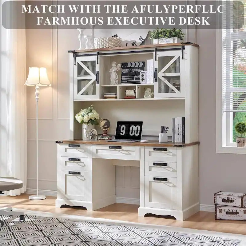 Étagère de bureau style ferme de 42 pouces