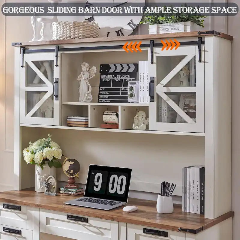Étagère de bureau style ferme de 42 pouces