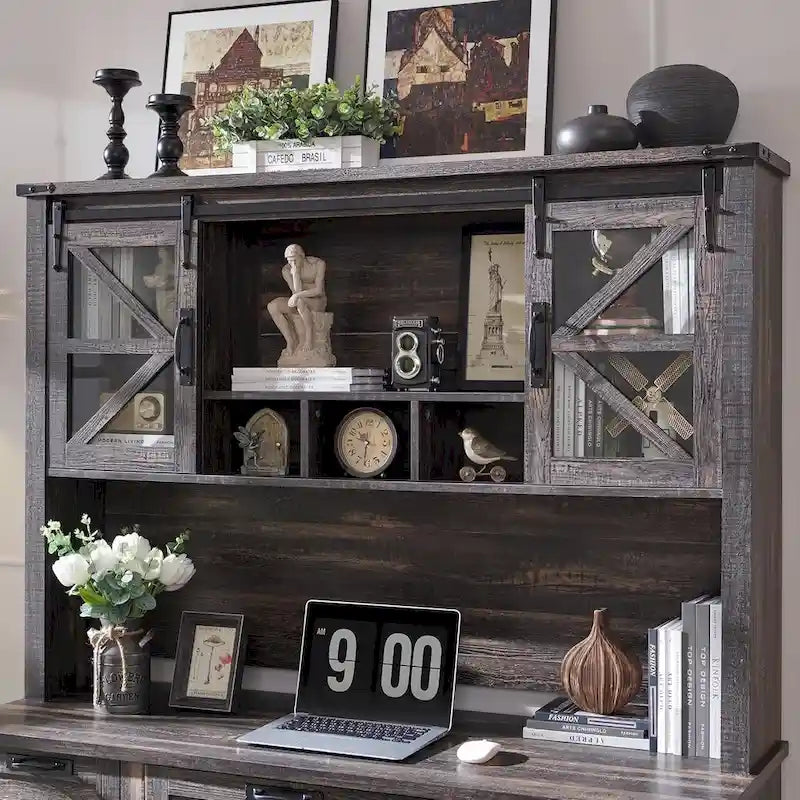 Étagère de bureau style ferme de 42 pouces