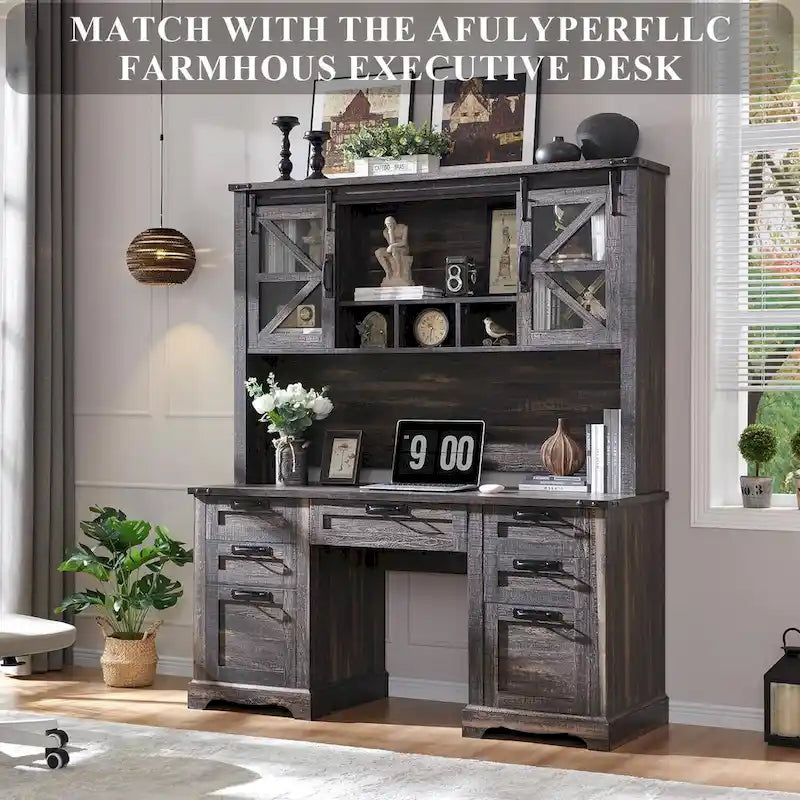Étagère de bureau style ferme de 42 pouces