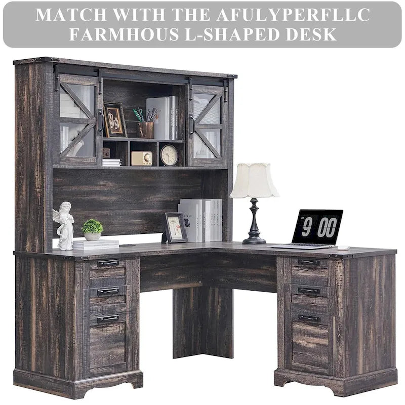 Étagère de bureau style ferme de 42 pouces
