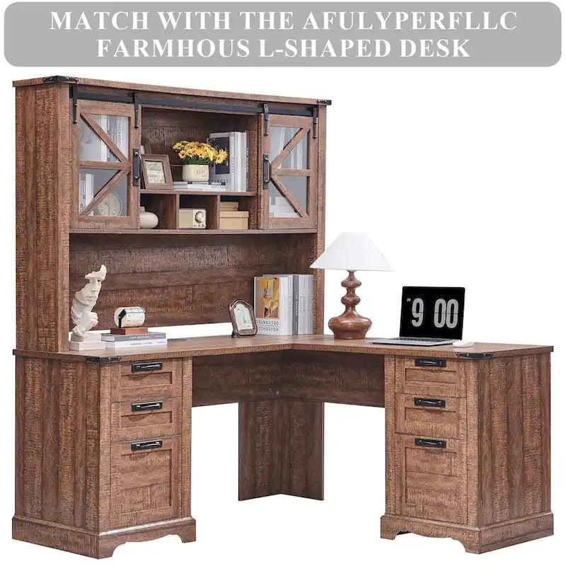 Étagère de bureau style ferme de 42 pouces
