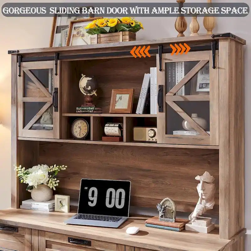 Étagère de bureau style ferme de 42 pouces