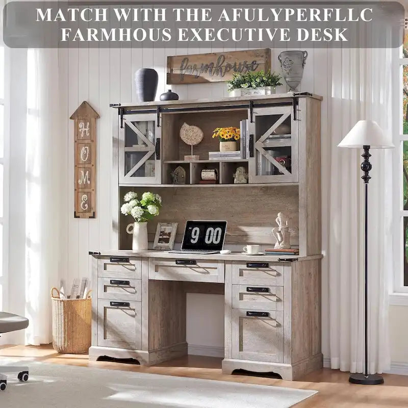 Étagère de bureau style ferme de 42 pouces