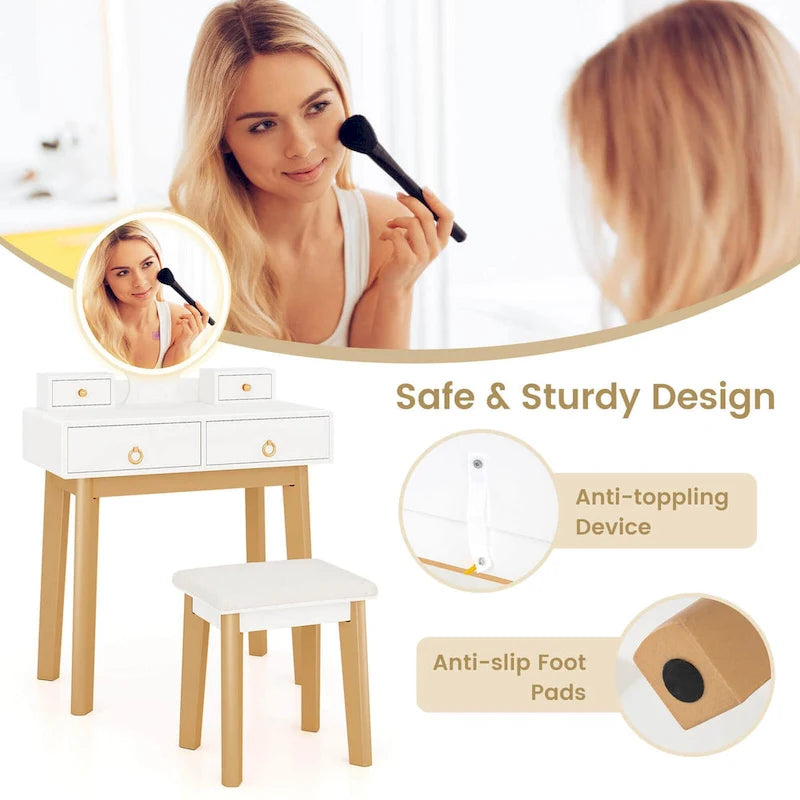 Coiffeuse — Commande tactile, 3 modes d'éclairage