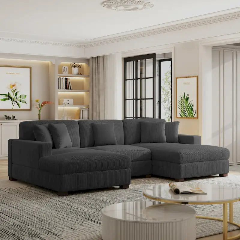 Canapé modulaire moderne surdimensionné avec coussins