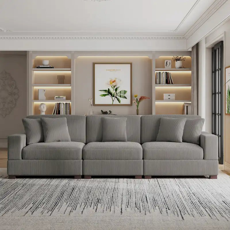 Canapé modulaire moderne surdimensionné avec coussins
