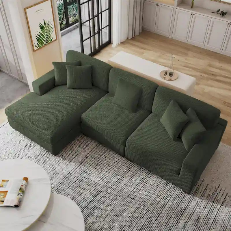 Canapé modulaire moderne surdimensionné avec coussins