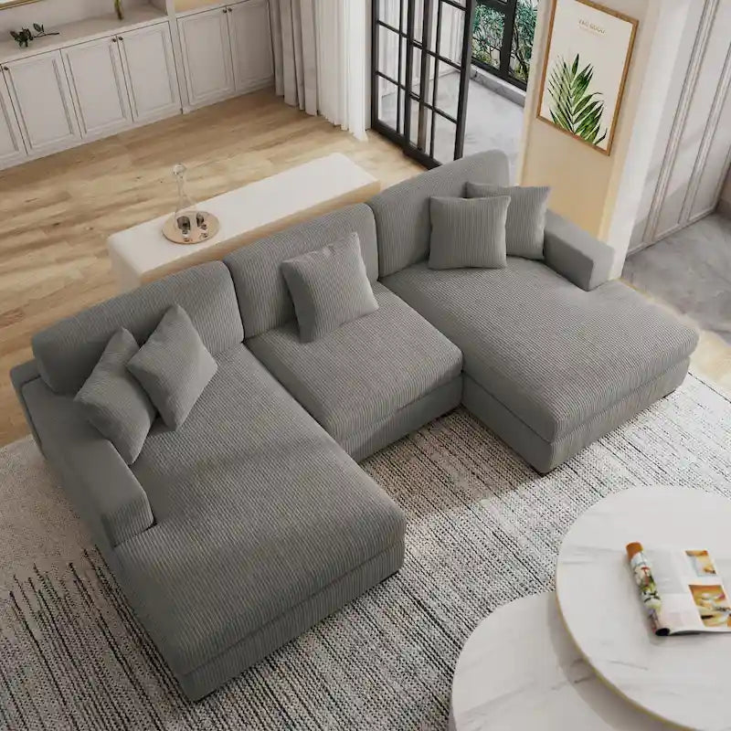 Canapé modulaire moderne surdimensionné avec coussins