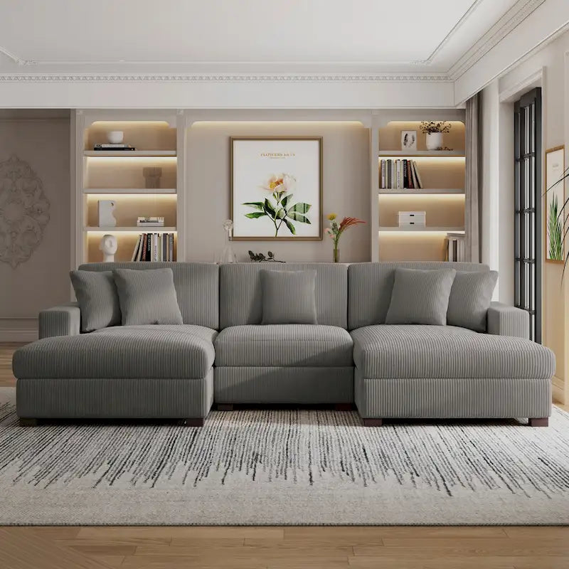 Canapé modulaire moderne surdimensionné avec coussins