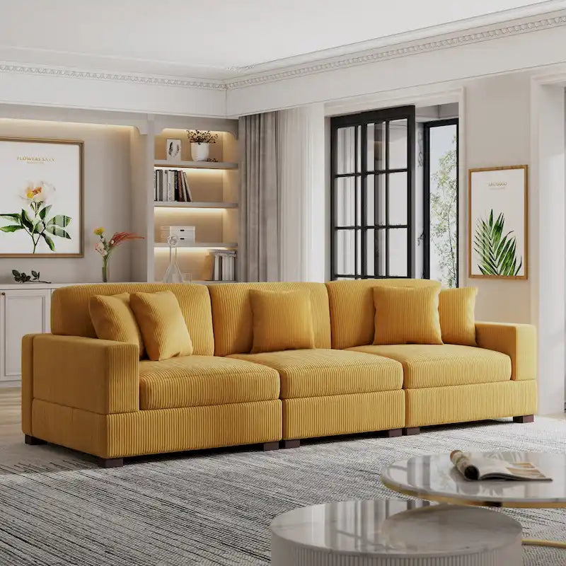 Canapé modulaire moderne surdimensionné avec coussins