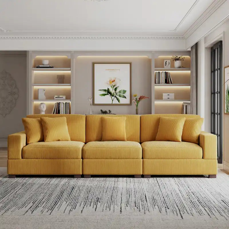 Canapé modulaire moderne surdimensionné avec coussins