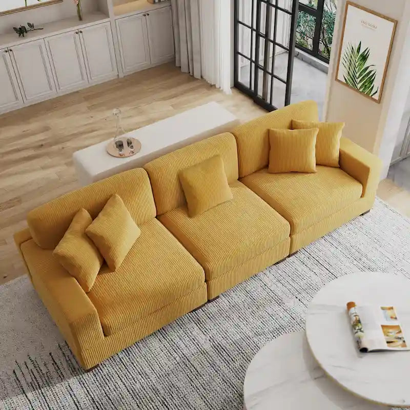 Canapé modulaire moderne surdimensionné avec coussins