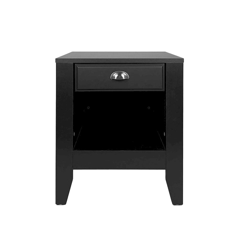 Table de chevet imitation bois, style tiroir