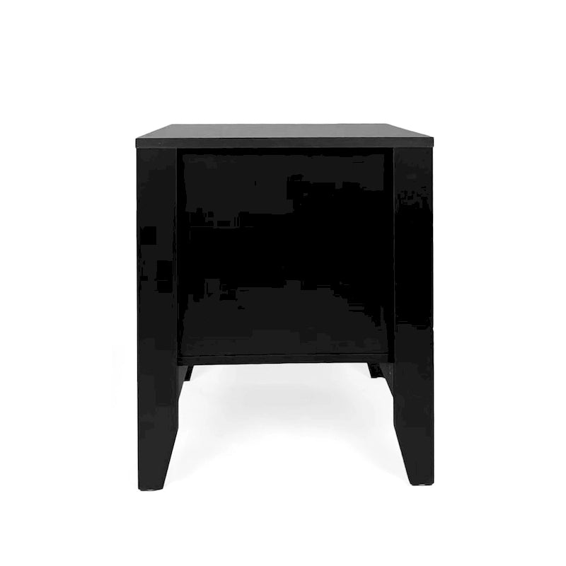 Table de chevet imitation bois, style tiroir