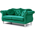 Causeuse en velours de 173 cm (coussins décoratifs inclus) — 173 cm (L) x 89 cm (l) x 86 cm (H)