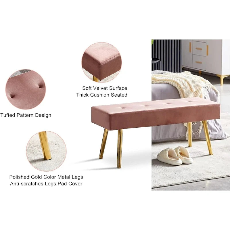 Banc rembourré – Convient aux chambres à coucher, entrées et salles à manger
