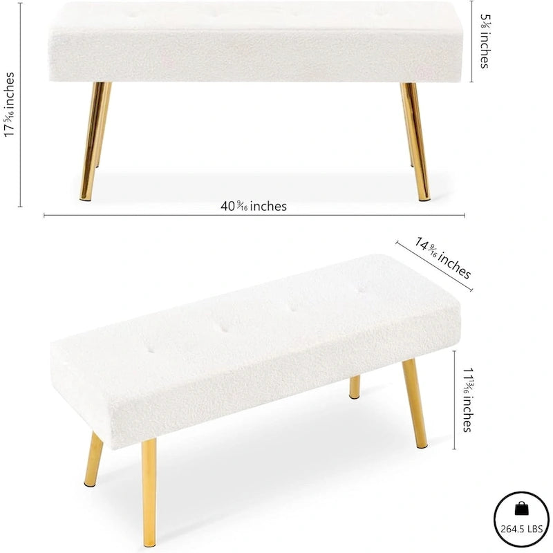 Banc rembourré – Convient aux chambres à coucher, entrées et salles à manger