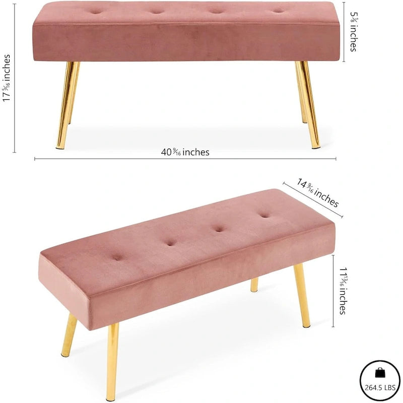 Banc rembourré – Convient aux chambres à coucher, entrées et salles à manger
