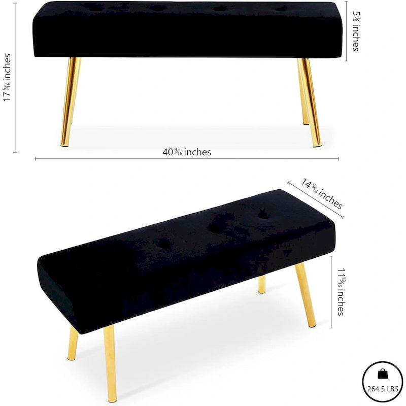 Banc rembourré – Convient aux chambres à coucher, entrées et salles à manger