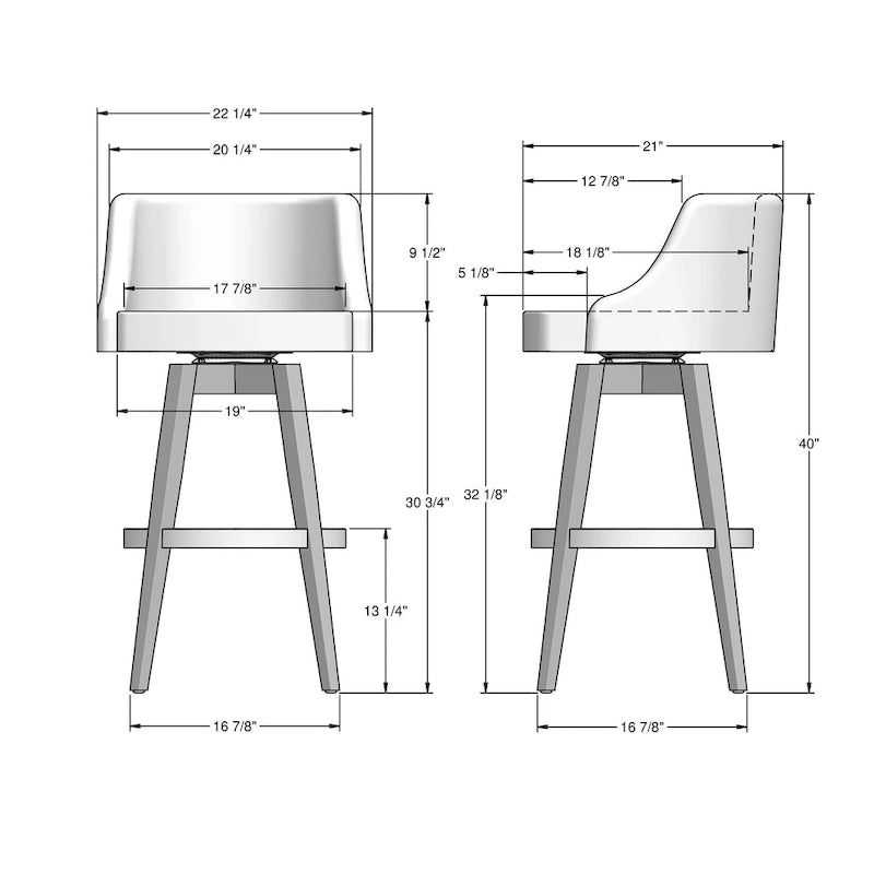 Chaises d'îlot de cuisine et tabourets de bar pivotants