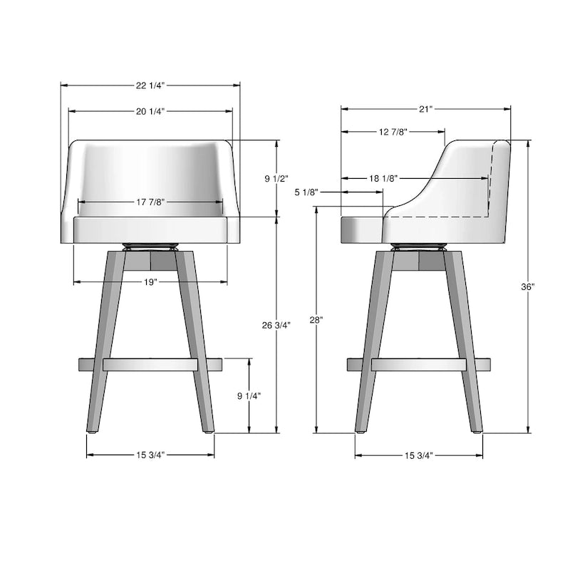 Chaises d'îlot de cuisine et tabourets de bar pivotants