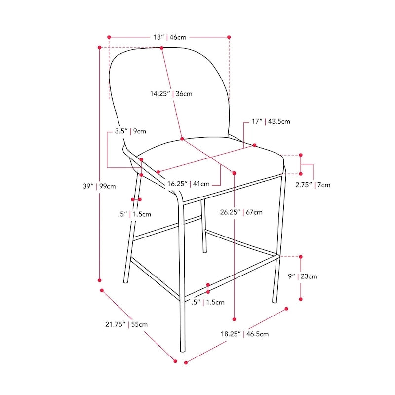 Tabouret de bar de 66 cm (pour îlots de cuisine)