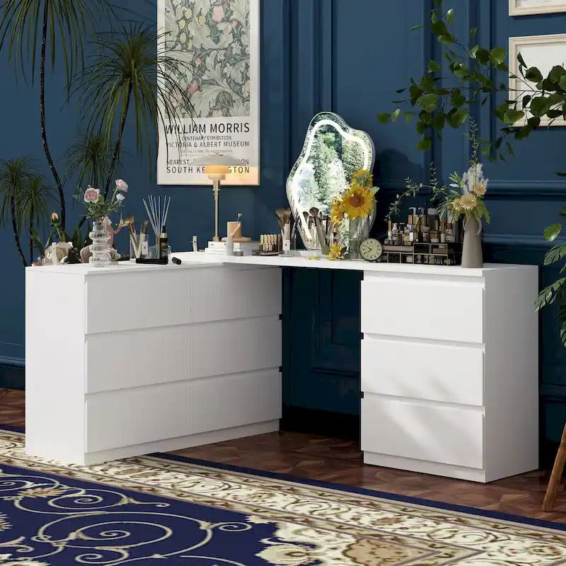 Meuble TV/bureau/commode/chiffonnier blanc modulable