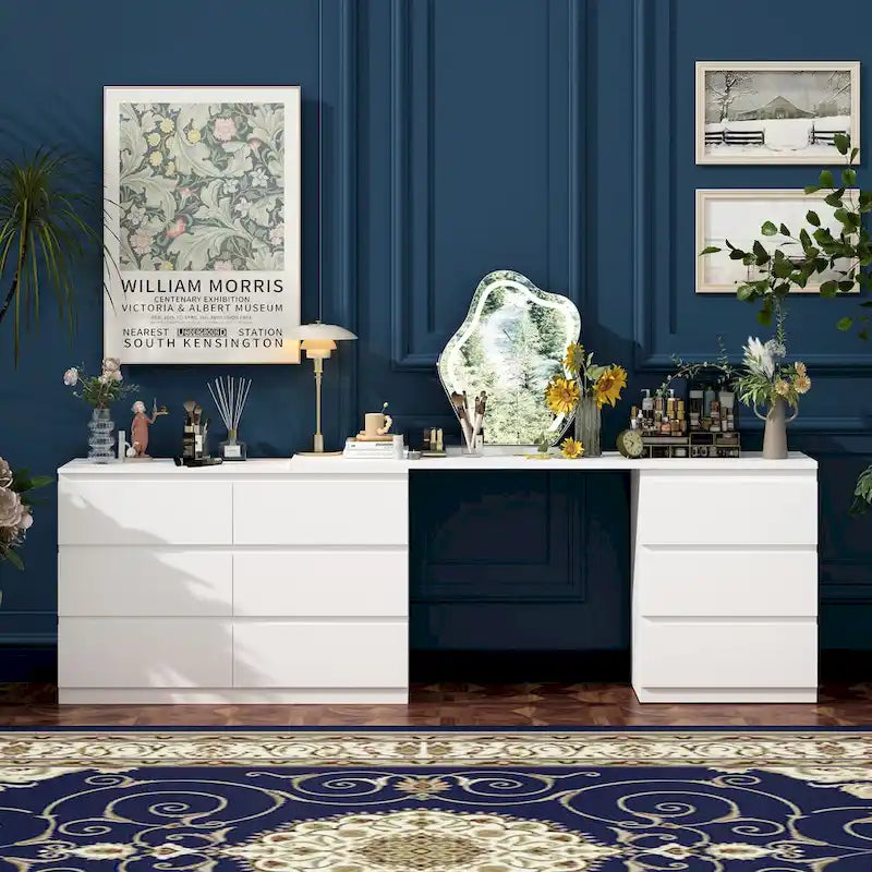 Meuble TV/bureau/commode/chiffonnier blanc modulable