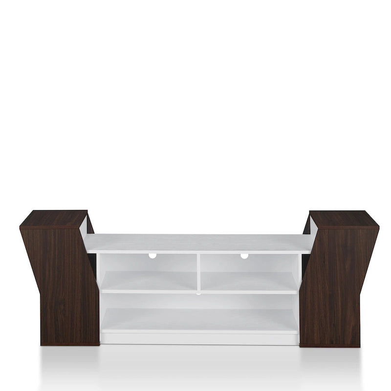Meuble TV ouvert à 3 niveaux de style moderne de 71 pouces