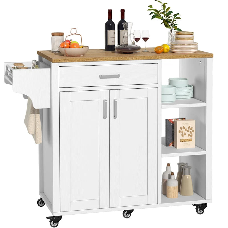 Îlot de cuisine mobile — Meuble de rangement à roulettes
