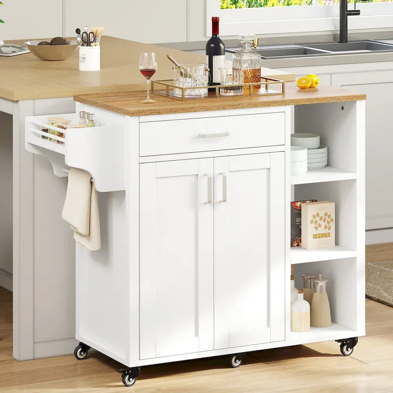 Îlot de cuisine mobile — Meuble de rangement à roulettes