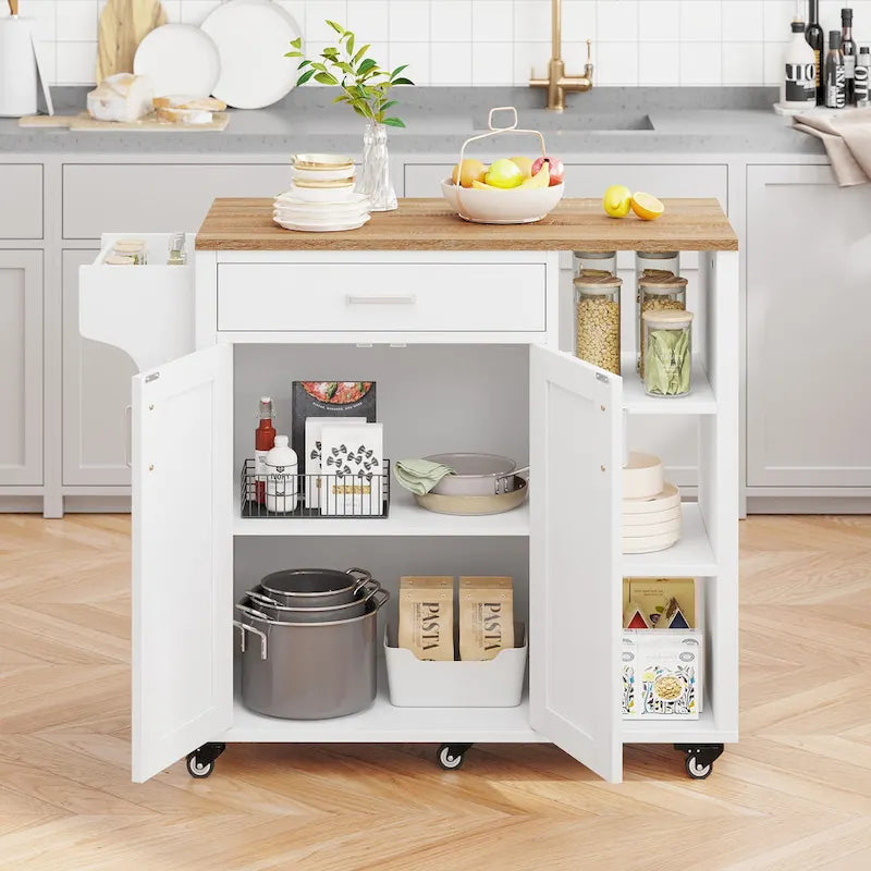 Îlot de cuisine mobile — Meuble de rangement à roulettes