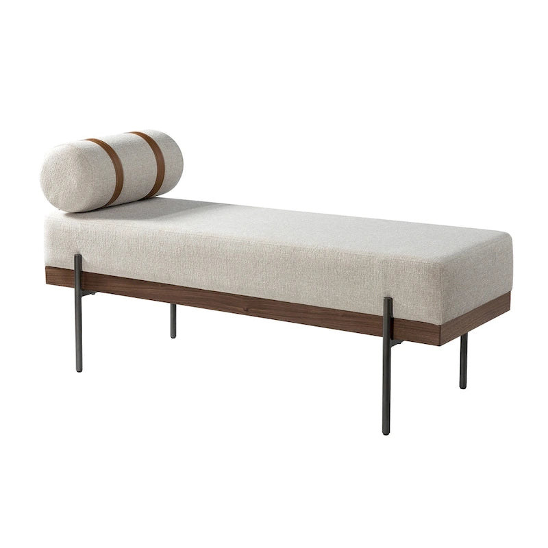 Banc d'entrée avec coussins amovibles