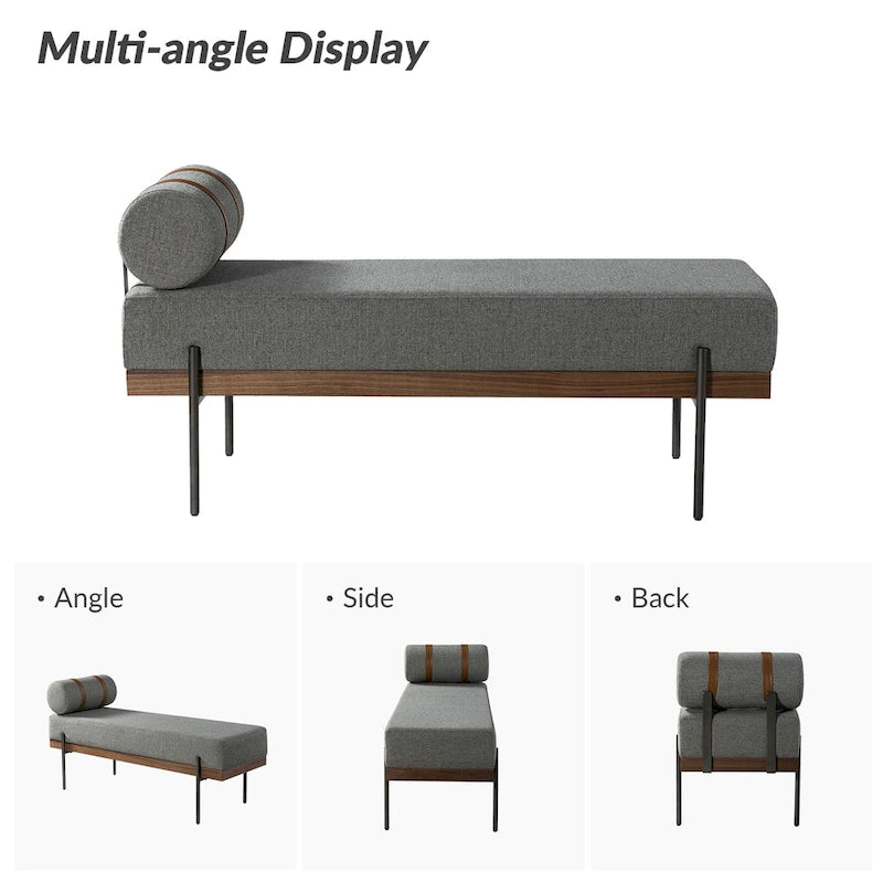 Banc d'entrée avec coussins amovibles