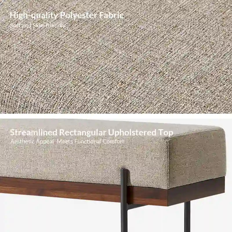 Banc d'entrée avec coussins amovibles
