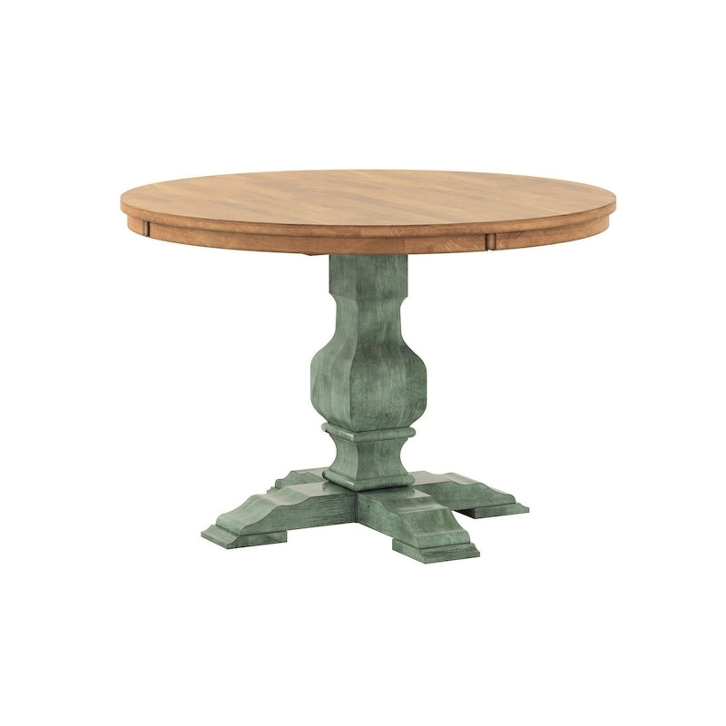 Table à manger ronde bicolore