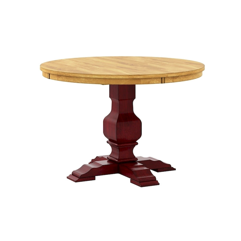 Table à manger ronde bicolore