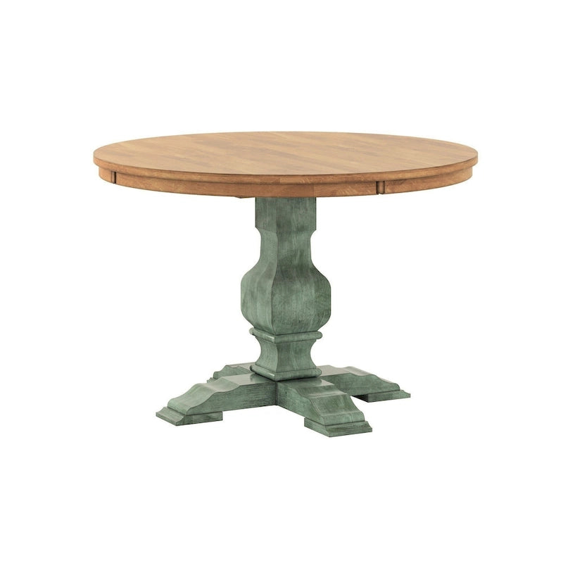 Table à manger ronde bicolore