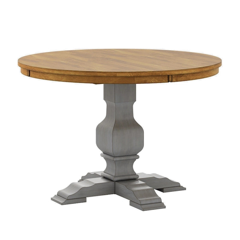 Table à manger ronde bicolore