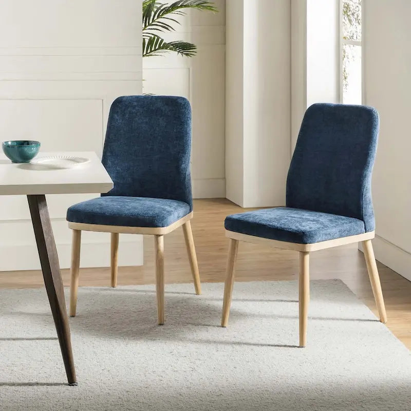Chaises de salle à manger rembourrées style milieu du siècle (lot de 2)