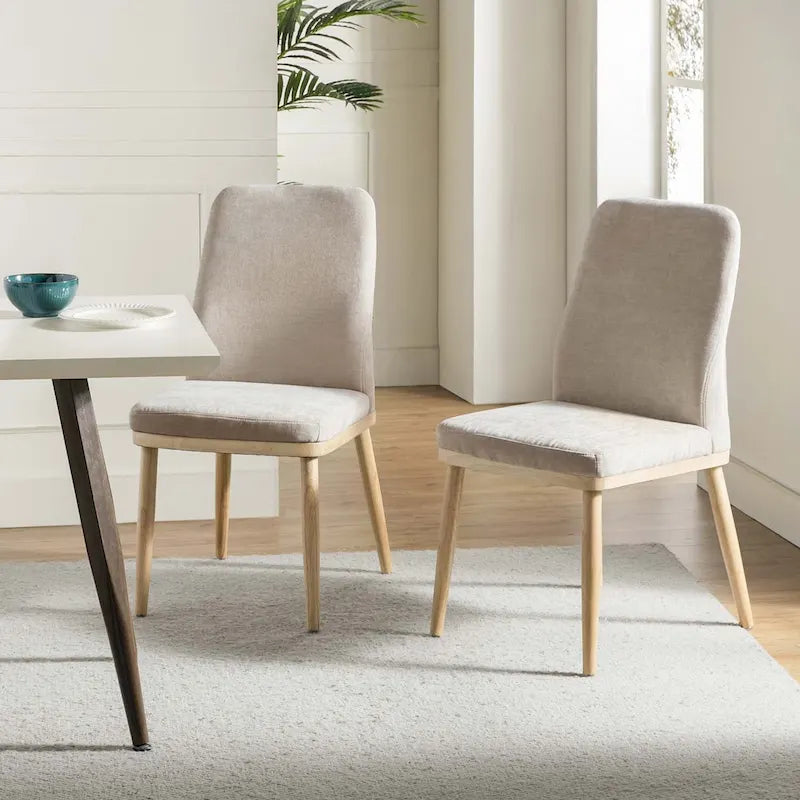 Chaises de salle à manger rembourrées style milieu du siècle (lot de 2)