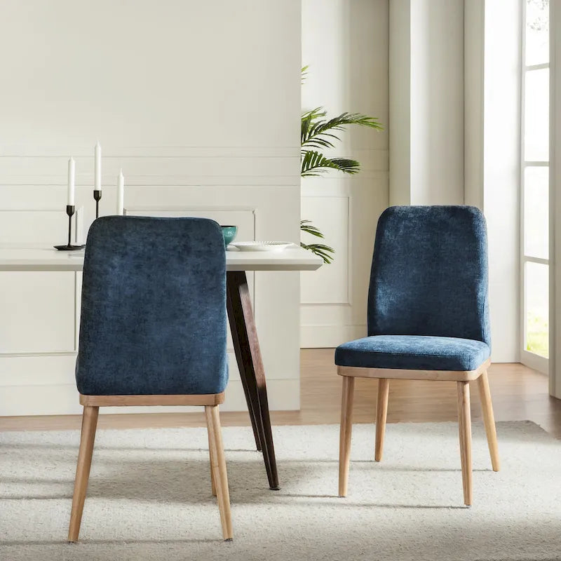 Chaises de salle à manger rembourrées style milieu du siècle (lot de 2)