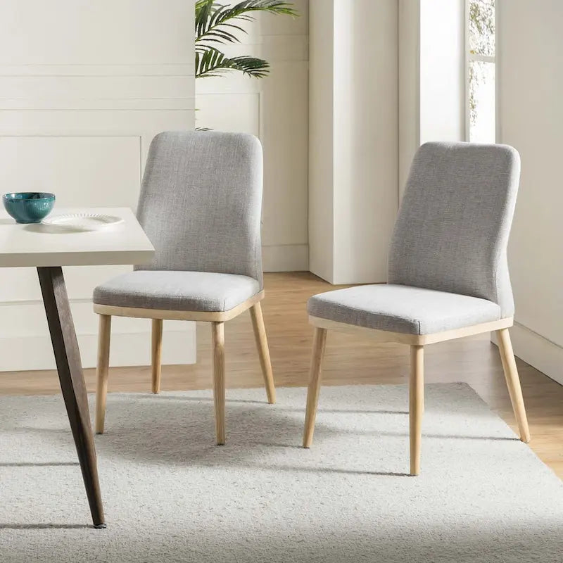 Chaises de salle à manger rembourrées style milieu du siècle (lot de 2)