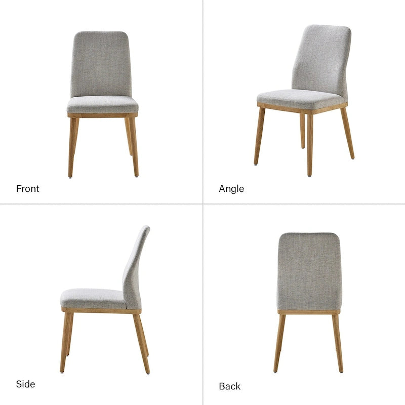 Chaises de salle à manger rembourrées style milieu du siècle (lot de 2)