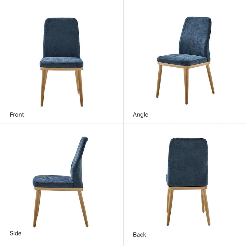 Chaises de salle à manger rembourrées style milieu du siècle (lot de 2)