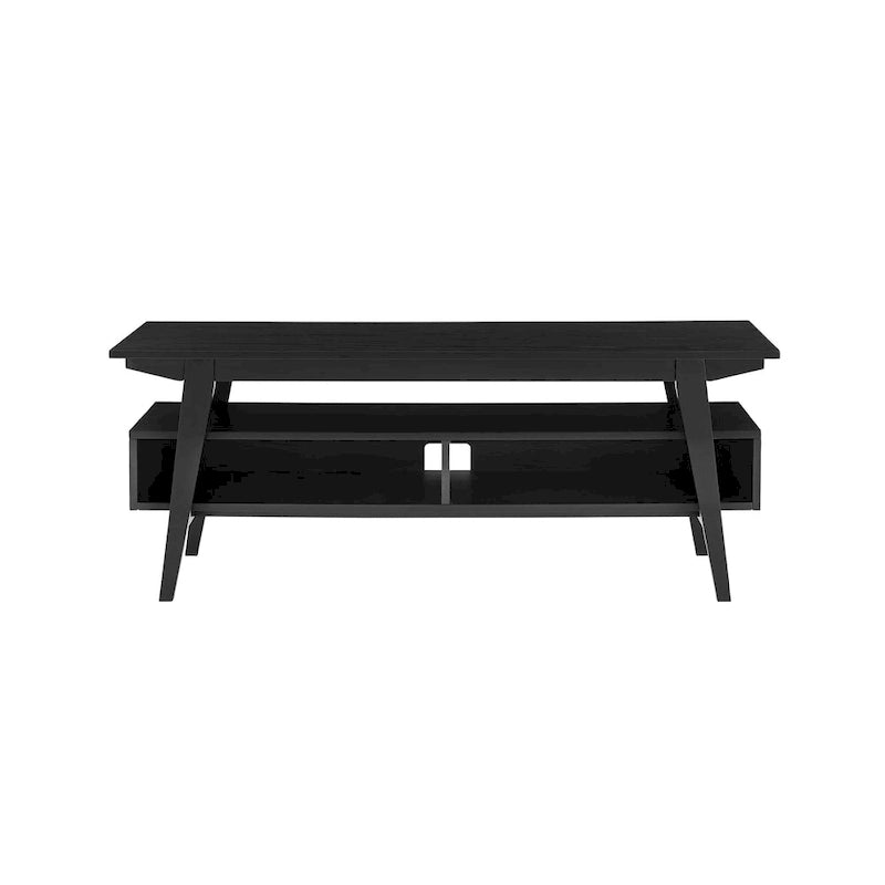 Meuble TV moderne minimaliste en bois massif de 47 pouces