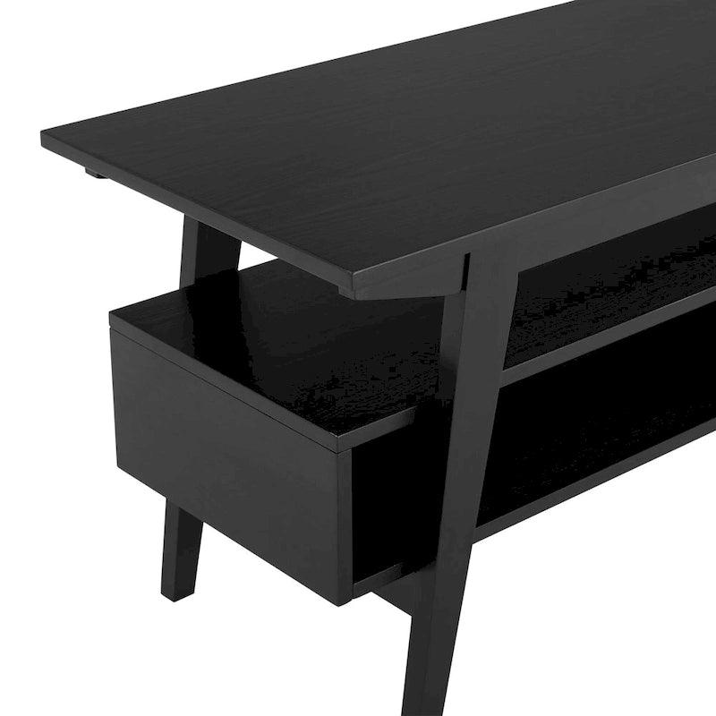 Meuble TV moderne minimaliste en bois massif de 47 pouces